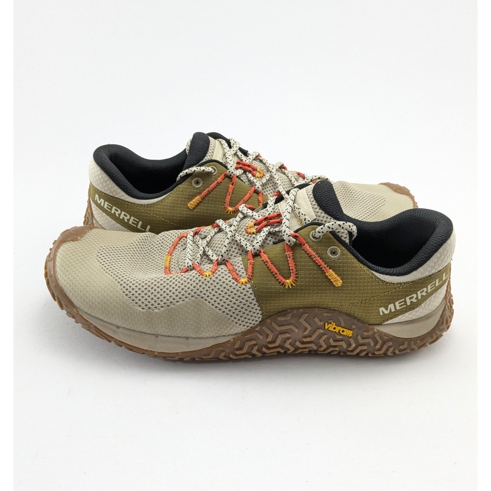 NWOB Mens Merrell Chaussures Trail Glove 7 Beige Vibram Shoes J068139 Size 11
